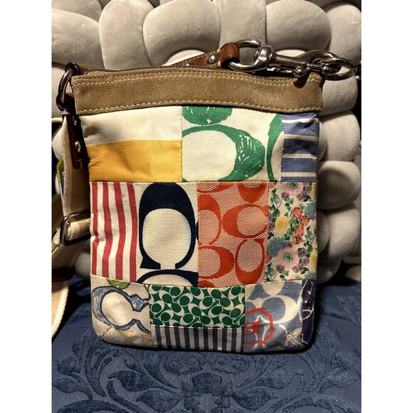 Coach Bohemian Patchwork Crossbody with Poppy Tags - Picture 3 of 10